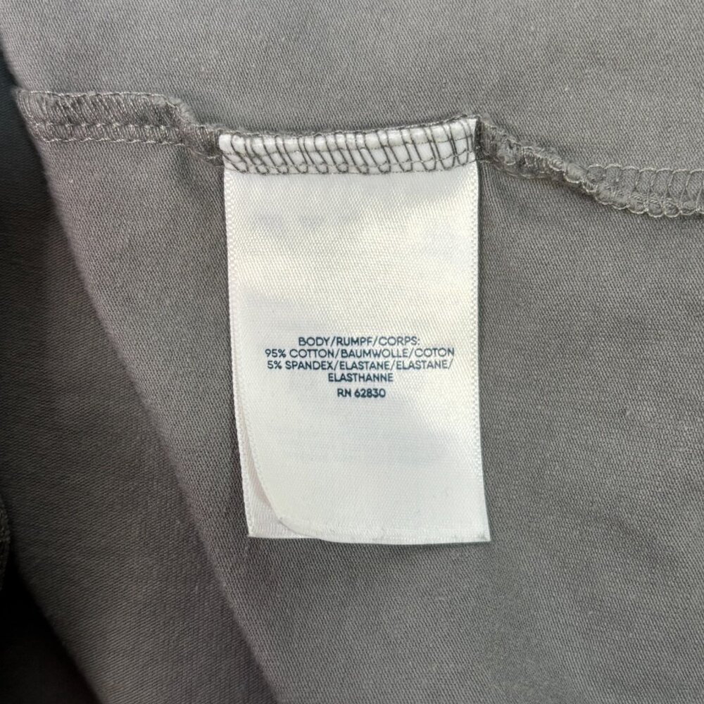 Lands End Shirt Large Henley Gray Stretch Cotton Long Sleeve Casual Men's - Picture 13 of 13